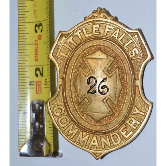 Vintage Golden Knights of Templar Little Falls Commandery No 26 Belt Buckle Rare - Picture 6 of 6